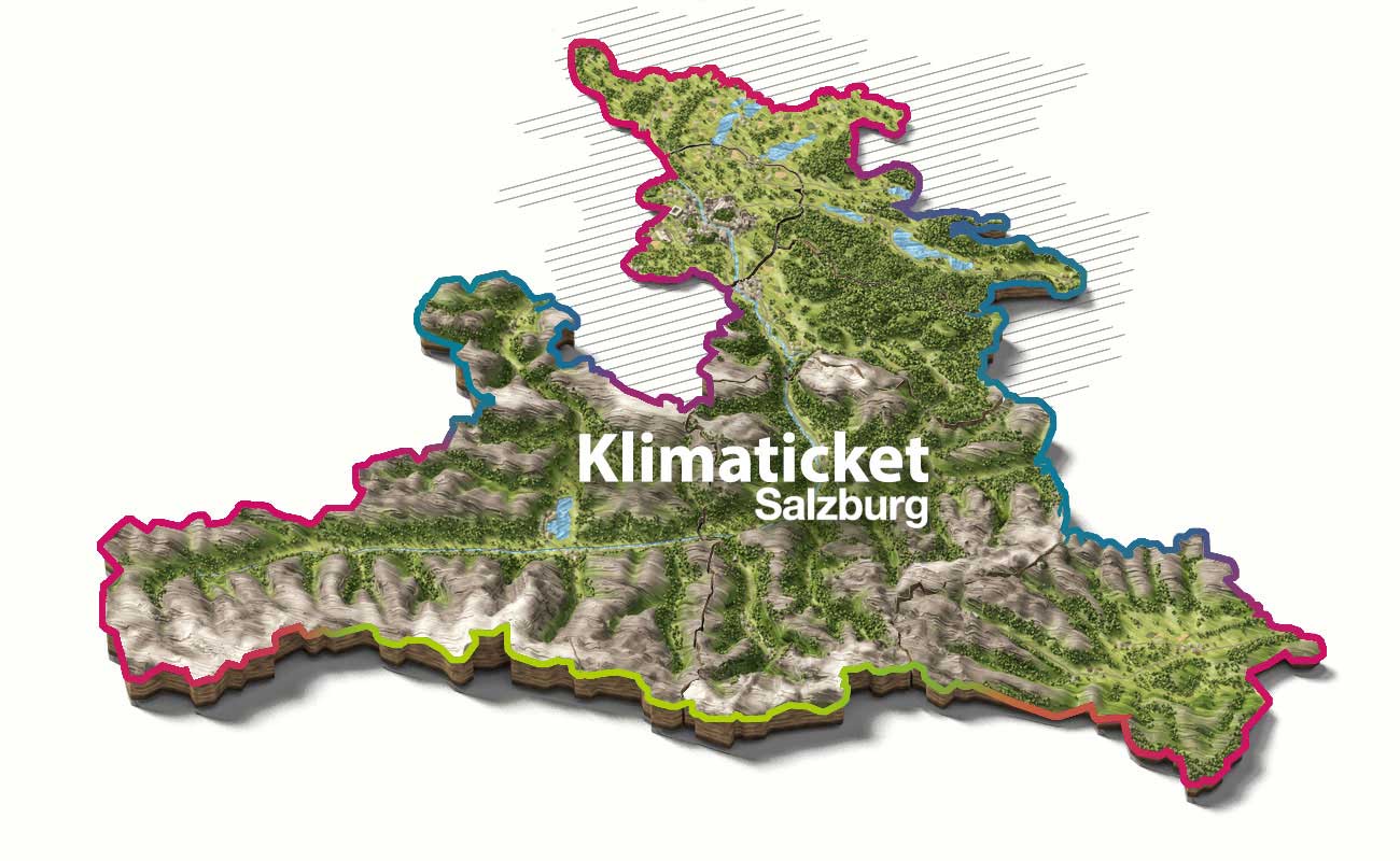 Karte vom Bundesland Salzburg