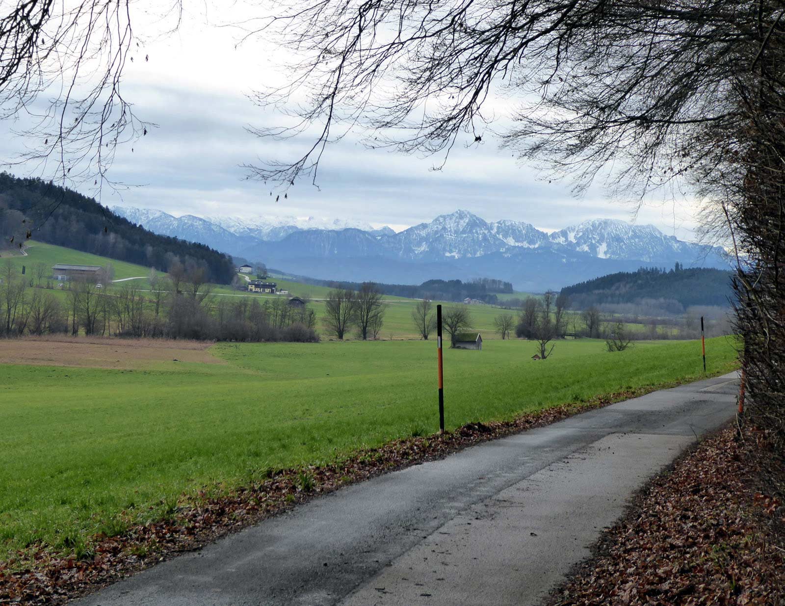 Wanderweg mit Blick auf Berchtesgardener