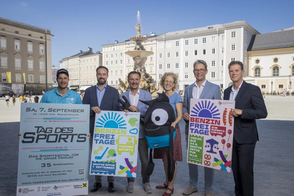 Salzburger Verkehrsverbund Benzinfrei-Tage Tag des Sports Rupertikirtag Salzburg Verkehr